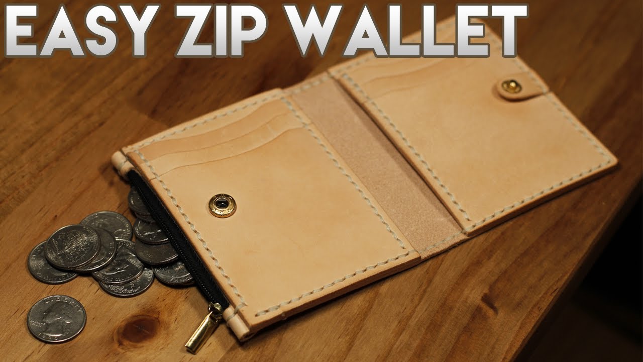 Easy Coin Pouch Wallet Tutorial | Leathercraft Pattern