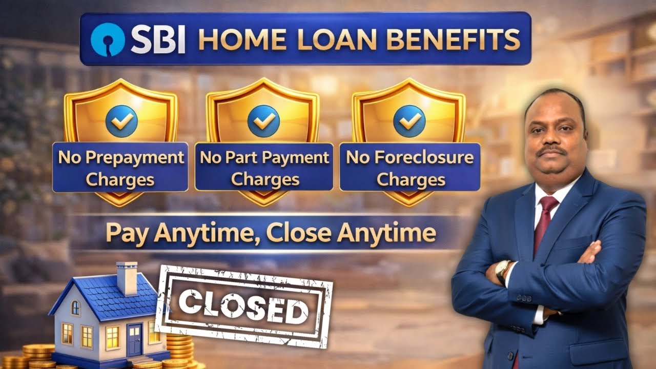 SBI Home Loan Benefits No Prepayment , Part Payment & Foreclosure Charges Pay Anytime, Close Anytime
