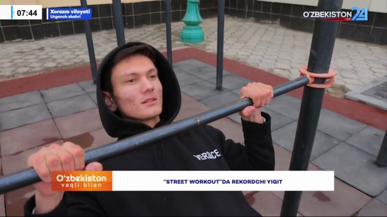 “Street workout”da rekordchi yigit I O’zbekiston vaqti bilan