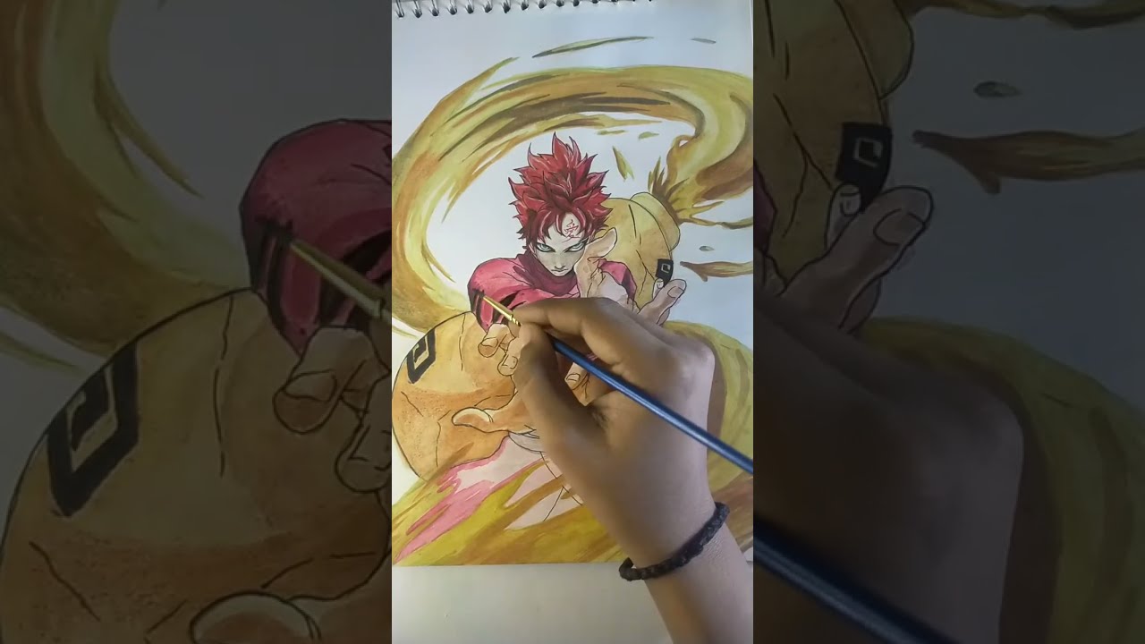 Drawing GAARA: The Ultimate Defense! ⏳🔥 | Naruto Fanart LIVE 🏜️
