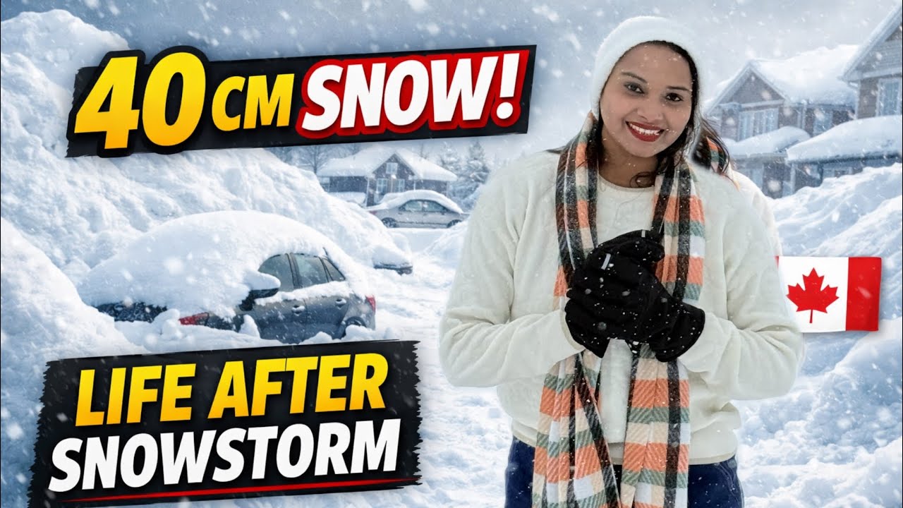 Life in Canada After 40cm Snowstorm ❄️ | Record Breaking Snowfall 😱