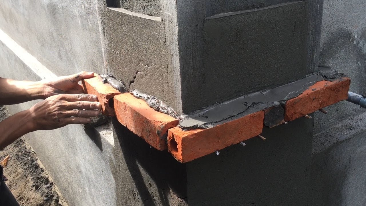 Amazing Techniques Building Column Foot With Brick Sand And Cement - How To Construction