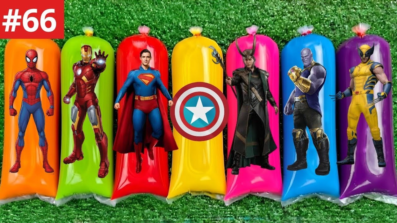 #66AVENGERS SUPERHERO TREASURE MARVEL SPIDER-MAN, HULK, CAPTAIN AMERICA, THOR, IRON MAN, LOKI,VENOM