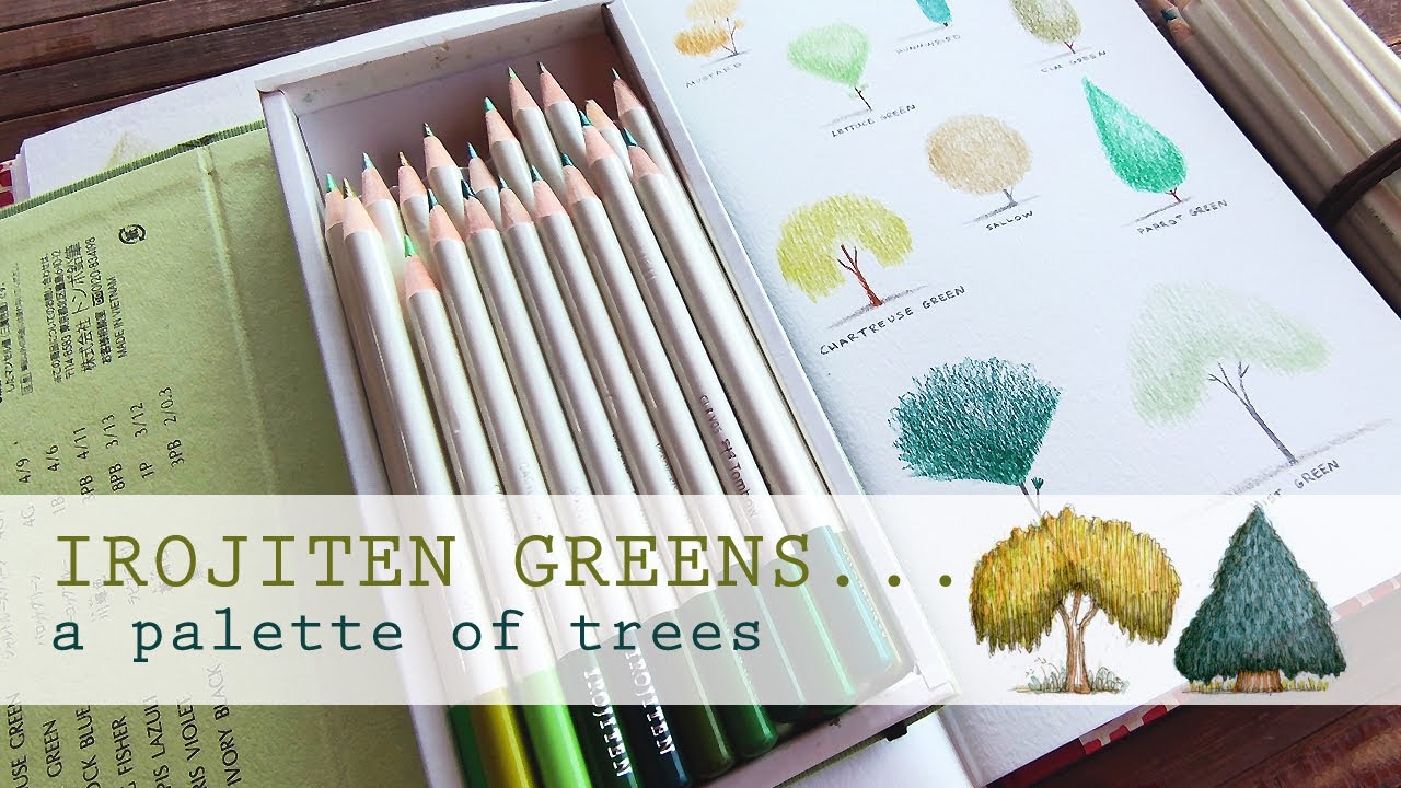 Рисование маленьких деревьев с помощью Irojiten Greens