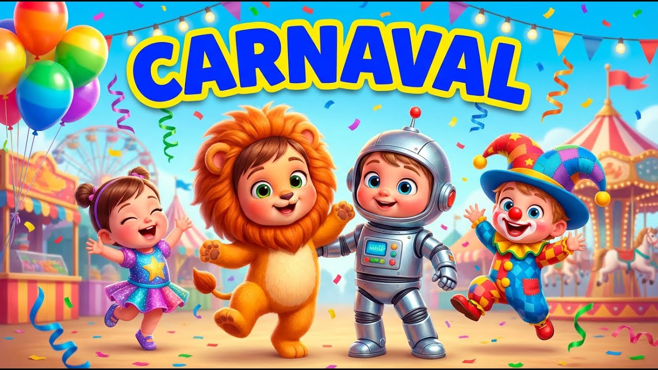 ¡Fiesta de Carnaval! 🎭 Canción Infantil para Bailar, Saltar y Disfrazarse | Canciones infantiles