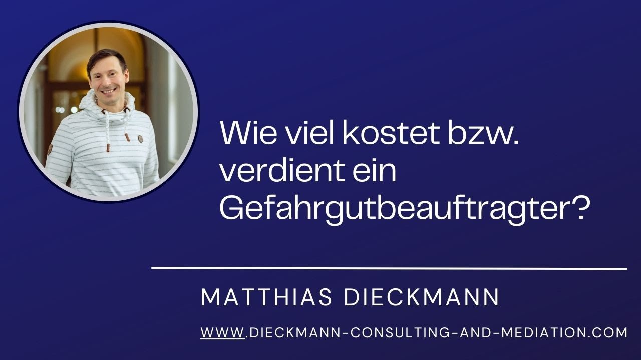 Wie viel kostet bzw. verdient ein Gefahrgutbeauftragter?