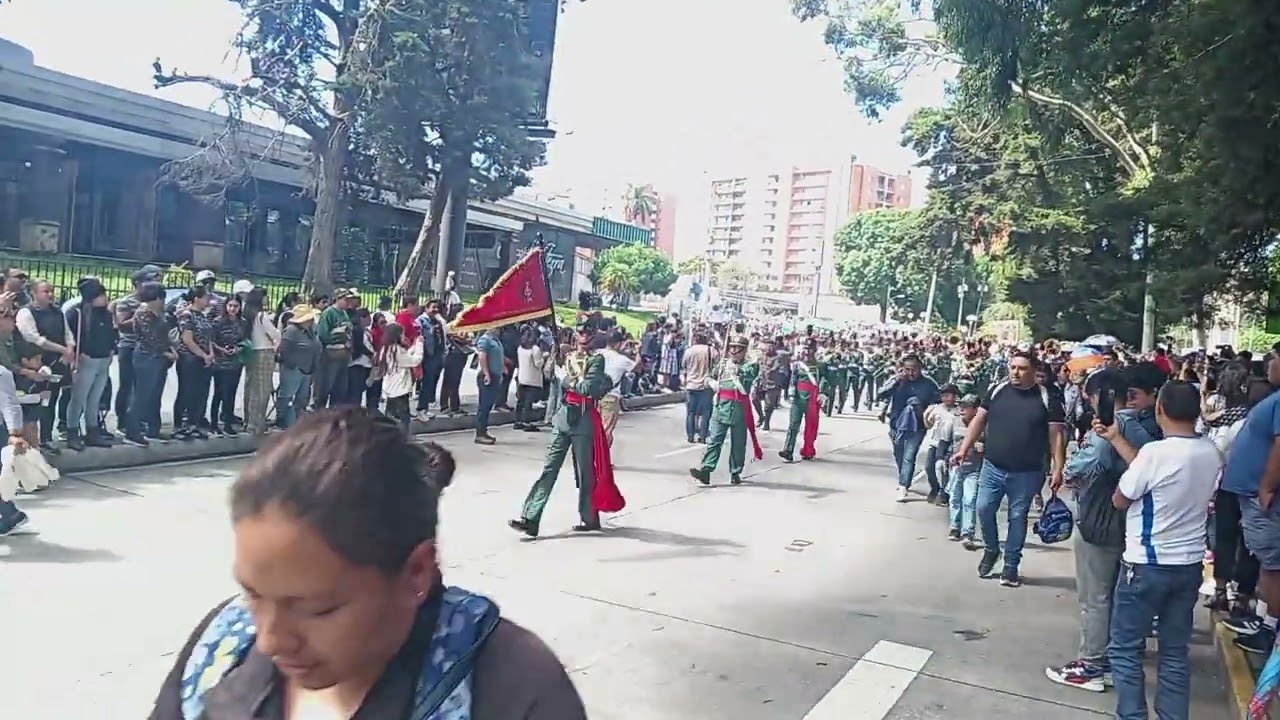 Desfile militar en Avenida de próceres.