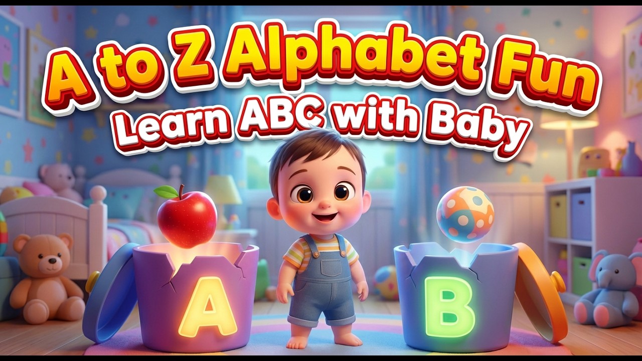 “A to Z Fun with Baby & Magic Eggs 🥚✨ | Kids Learning 3D Cartoon 😍”