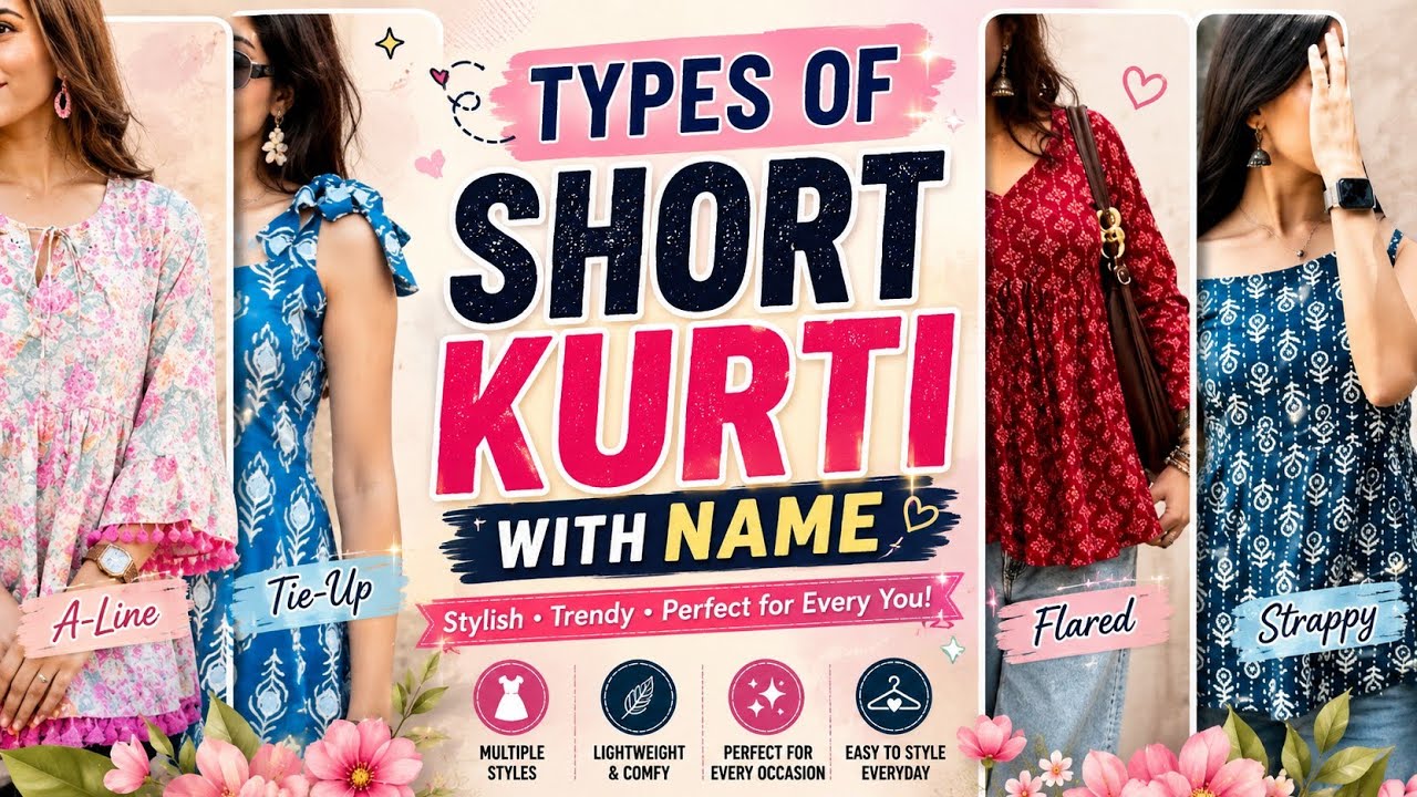 Types of current trending short kurti with name||THE TRENDY GIRL