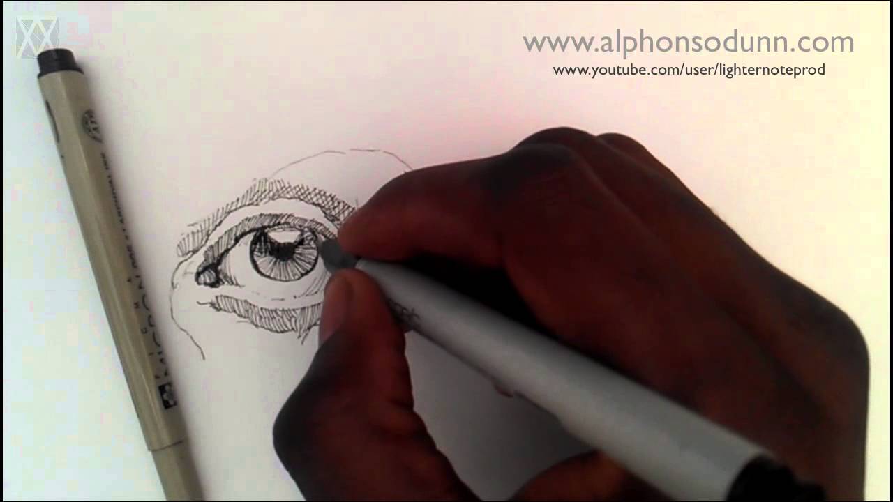 Pen and Ink Drawing Tutorials | How to draw a realistic eye Part I