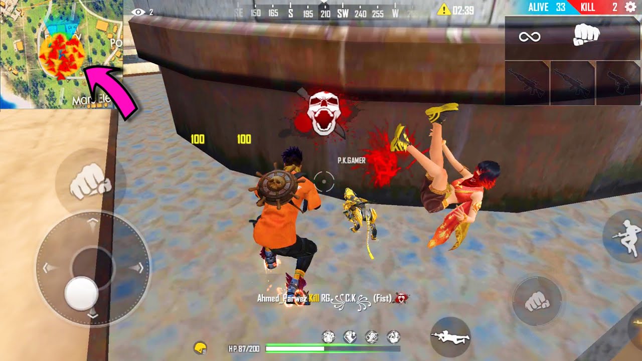 Free Fire Tips And Tricks For Factory Roof | Free Fire Fist Fight | Garena Free Fire - P.K. GAMERS