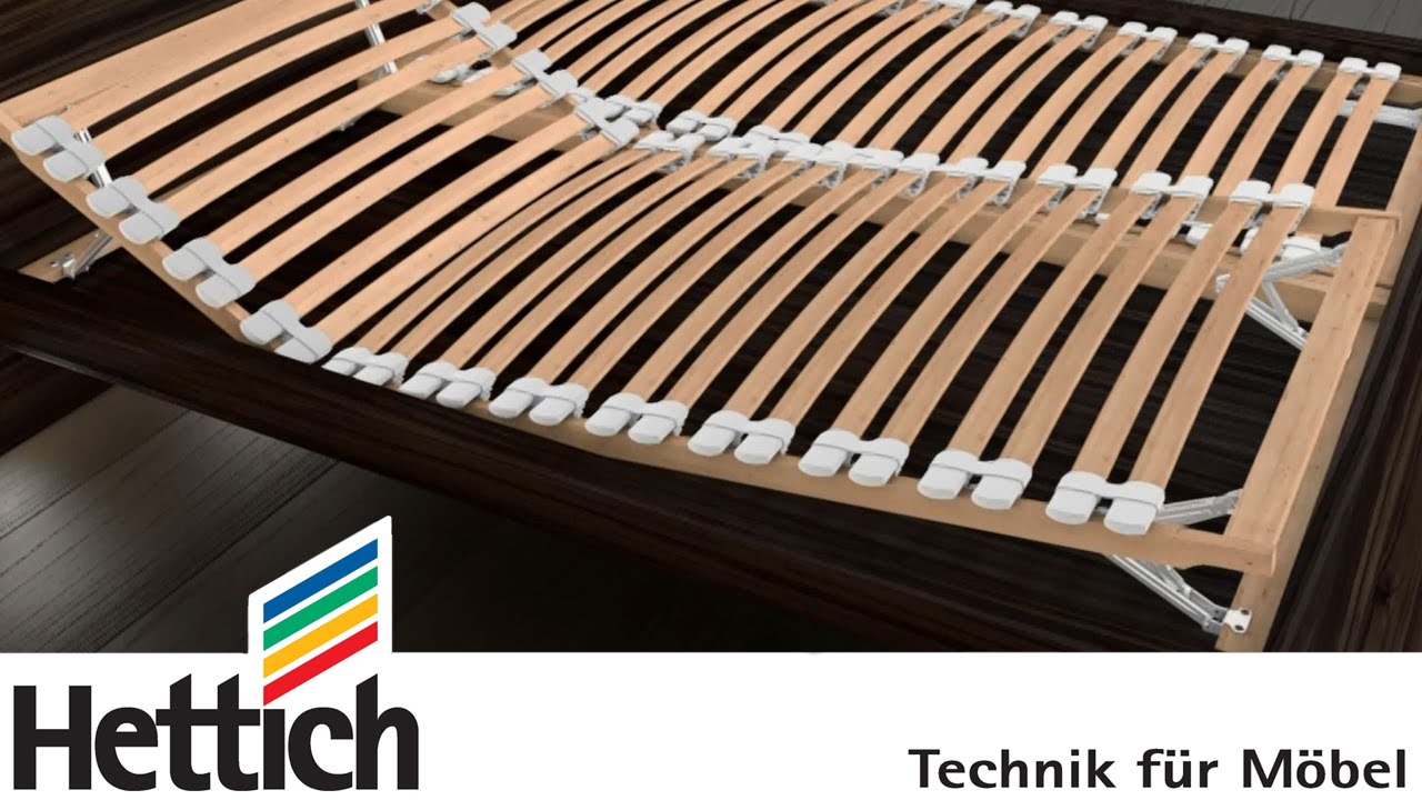 MultiFlex von Hettich: Verstellbeschlag f&uuml;r Kopf- und Fu&szlig;teile in Lattenrosten
