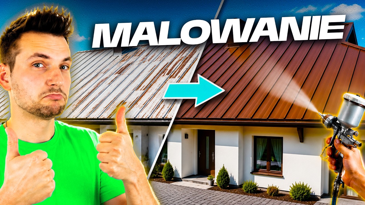 Malowanie dachu z blachy krok po kroku | Malowanie dach&oacute;w Krak&oacute;w | DOMINIKMALUJE #24