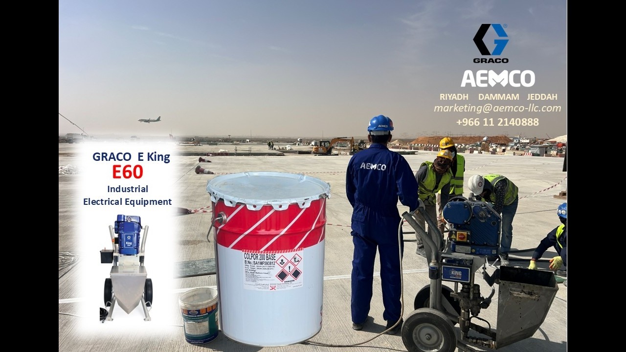 FOSROC SEALANT COLPOR 200 poured by GRACO E60 at Riyadh International Airport KKIA #aemco #sealants