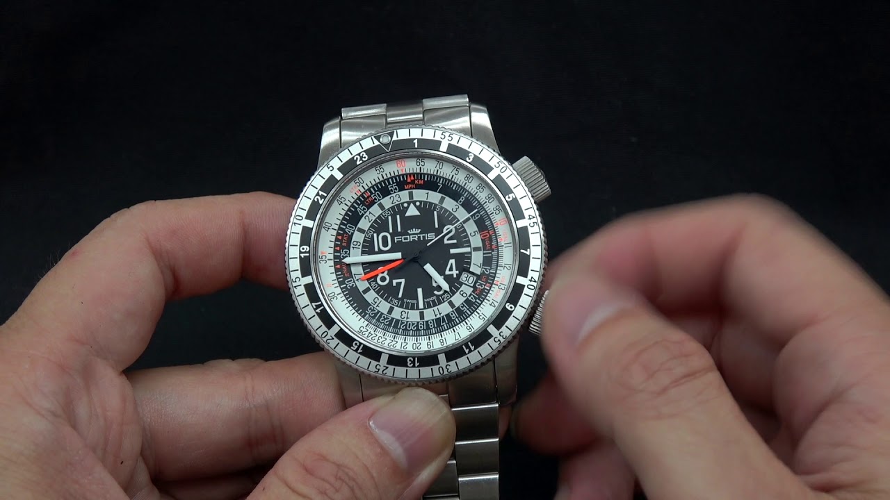 平錶論壇第二十一回 Fortis B-47 Calculator GMT 3 Times Zones