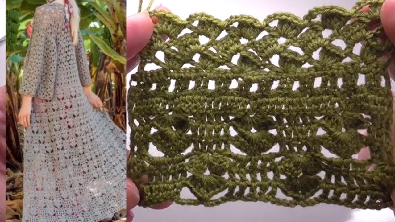 Пальто крючком  Два простых узора крючком