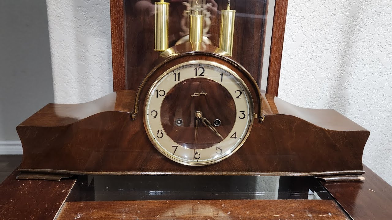 Junghans 5-rod Bim Bam Mantel Clock; Full Demonstration