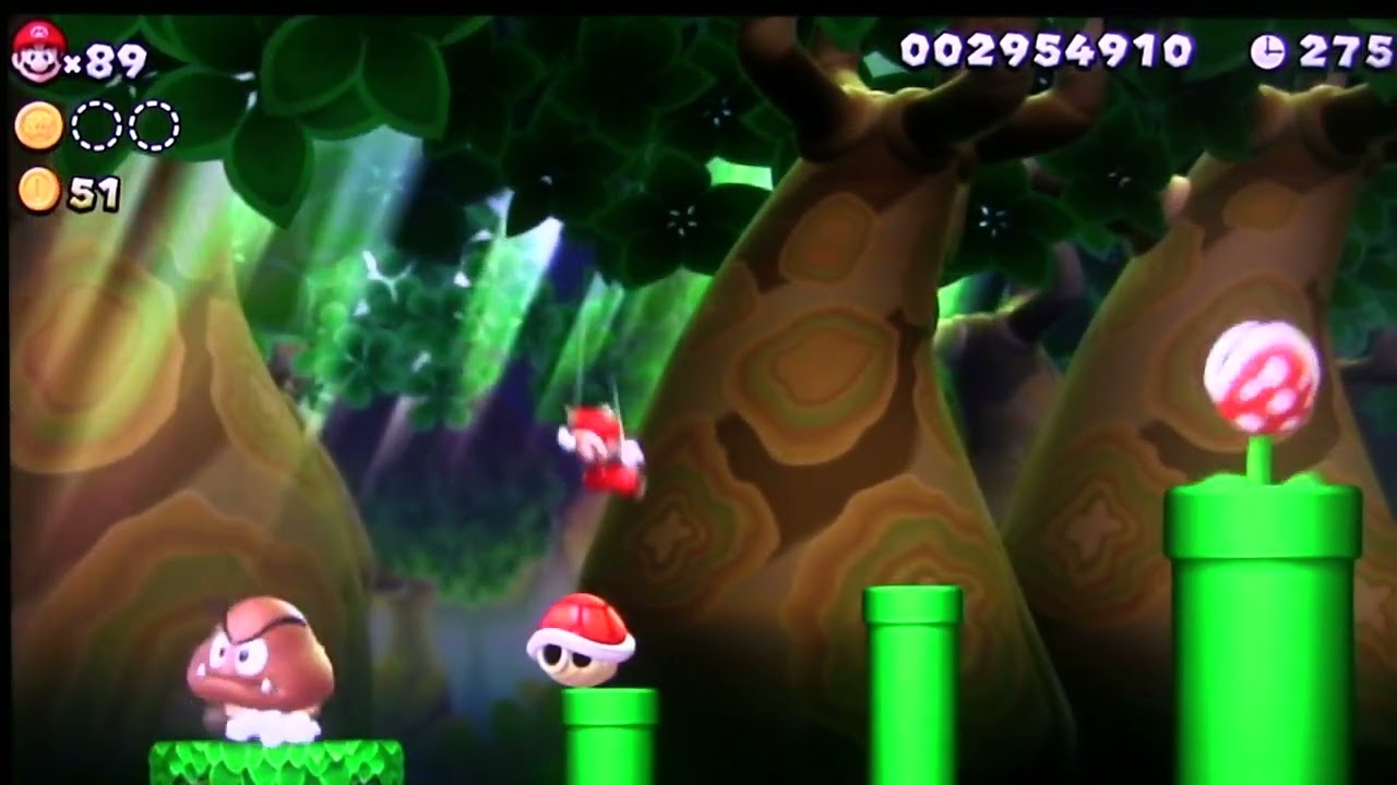 ⭐MU5-1Giant Jungle Star Coin Guide｜New Super Mario Bros. U｜Soda Jungle  Secrets｜Massive Forest Route