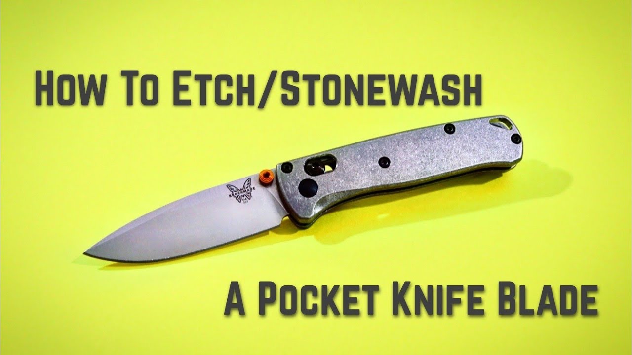 Как травить/обрабатывать лезвие карманного ножа камнями!!! Мини-штамп Benchmade Bugout #custom #e...
