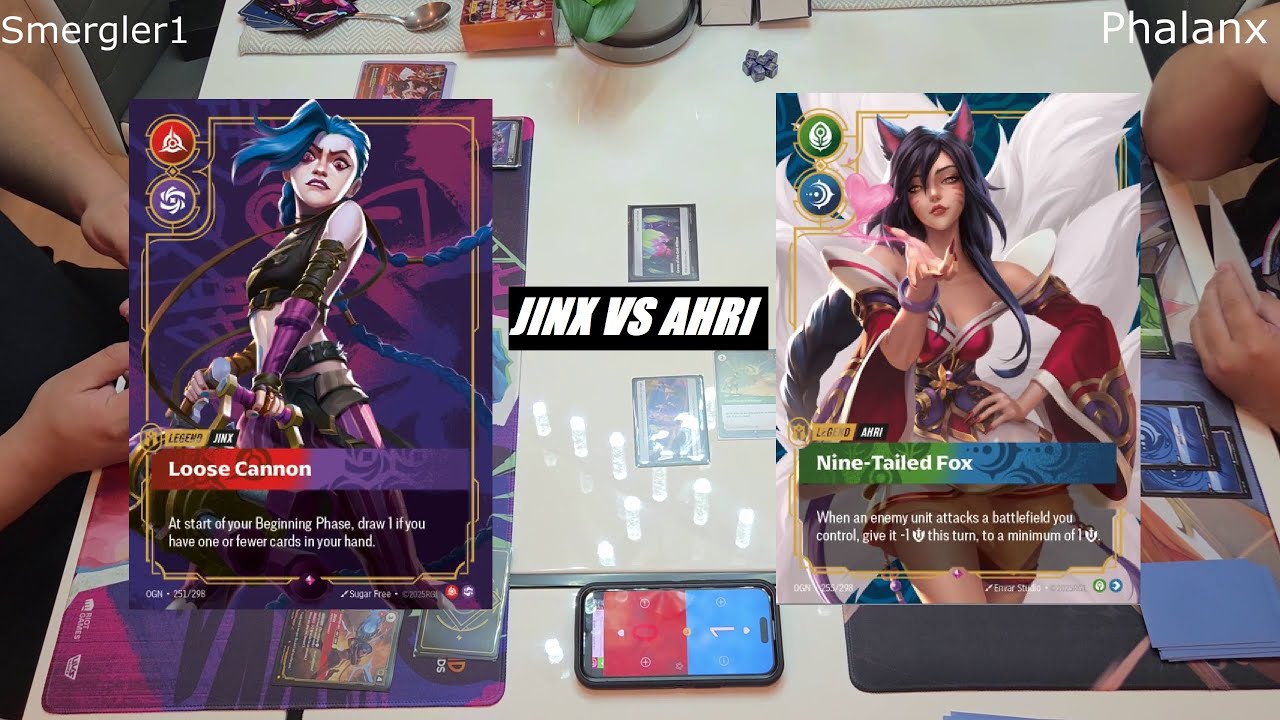 [Riftbound TCG] Jinx SDK+ v. Green Ahri budget - Smergler1 v. Phalanx