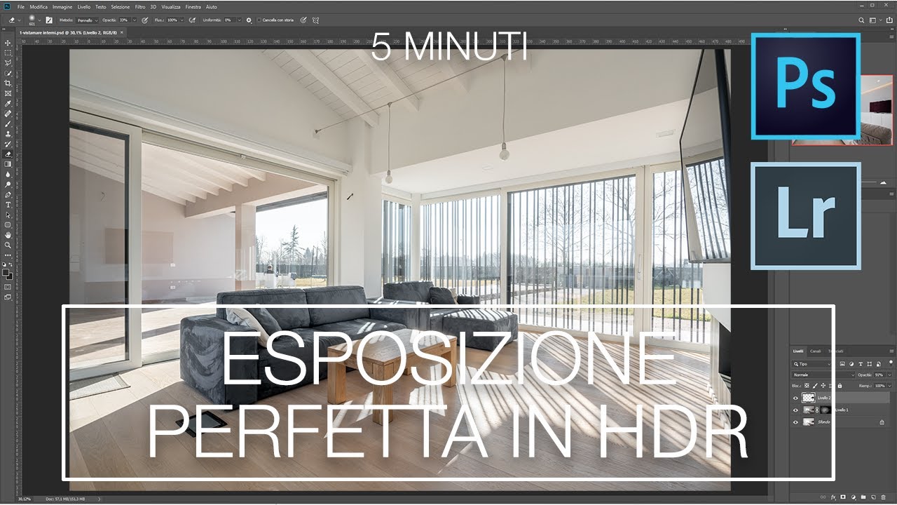 FOTOGRAFIA DI INTERNI: Esposizione perfetta in HDR - Tutorial Photoshop part-4