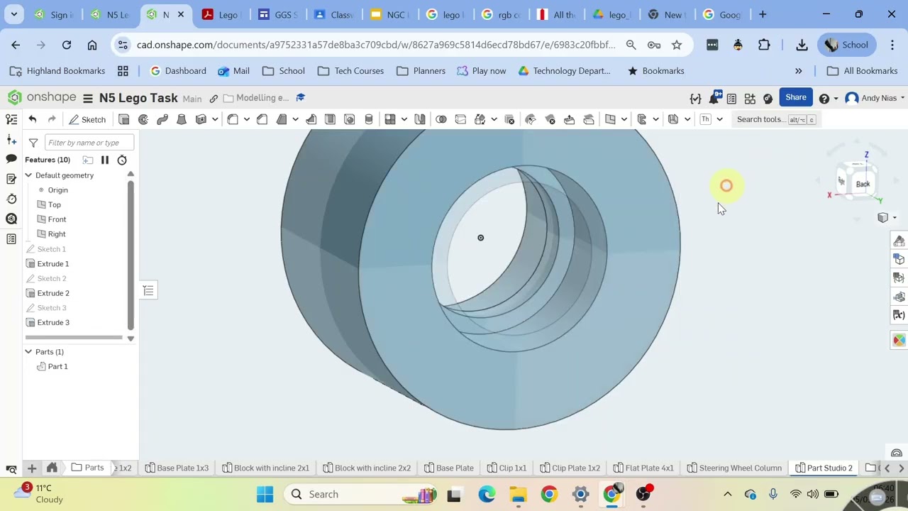 A Simple Lego Tyre in Onshape
