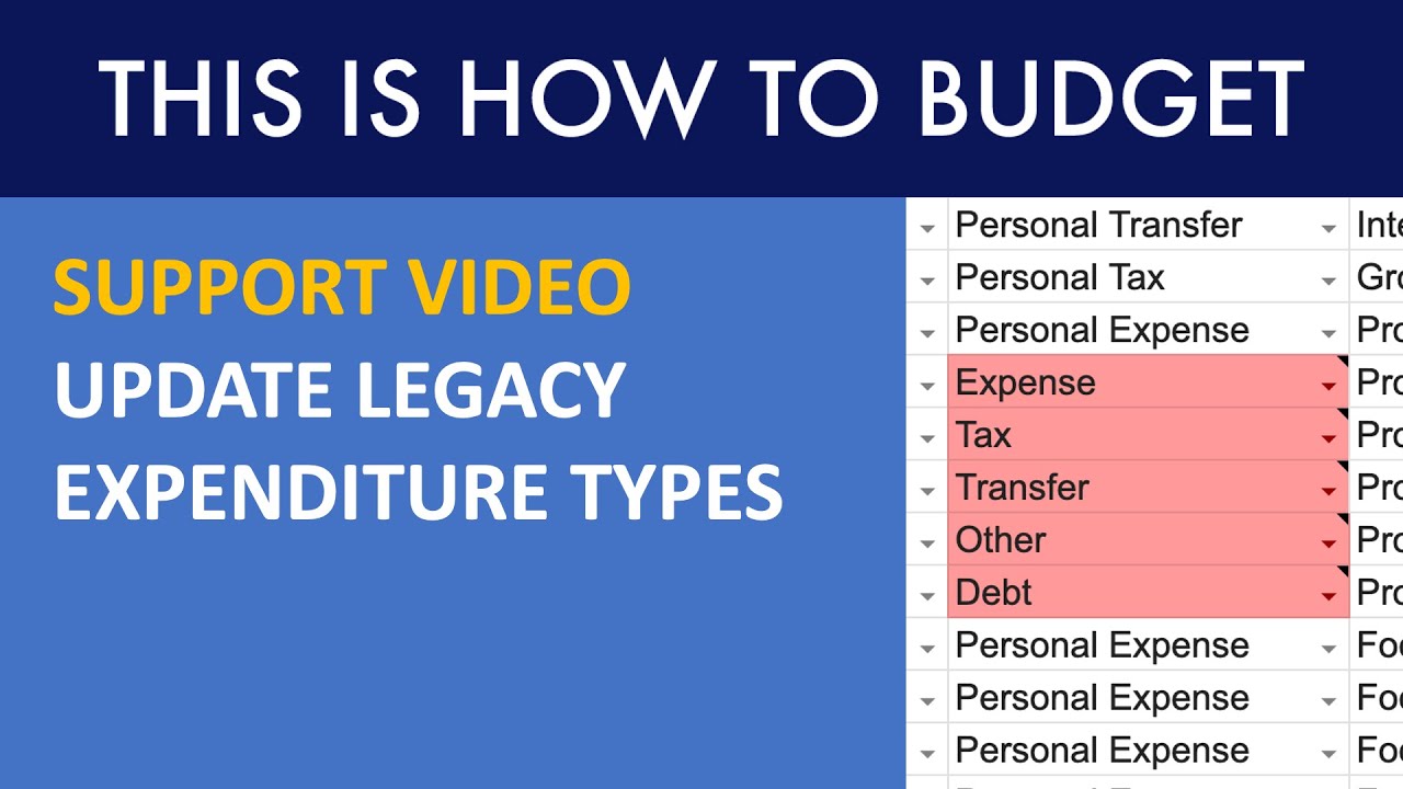 Support Video - Update Legacy Expenditure Types