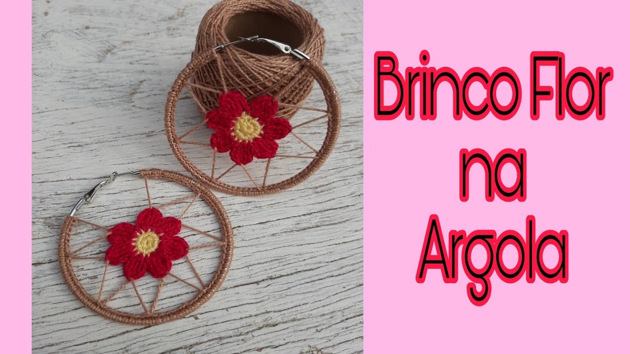 Brinco Flor na Argola fácil - Canhoto 🌺|  𝐿𝑣𝑀𝑦𝐻𝑜𝑏𝑏𝑦 by Tainá Falcão🌸
