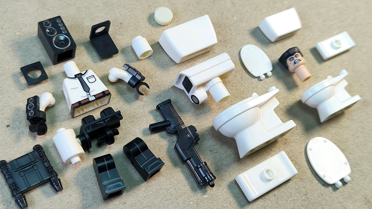 lego skibidi toilet | large speakerman laser gun vs cameraman toilet | minifigures lego unofficial