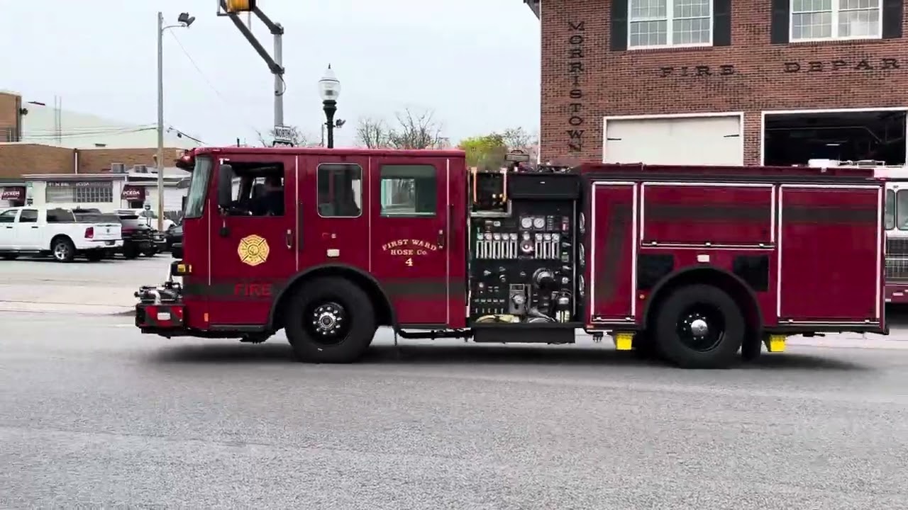 Morristown NJ Engine 4 Ladder 1 and Engine 1 Responding 4-10-24