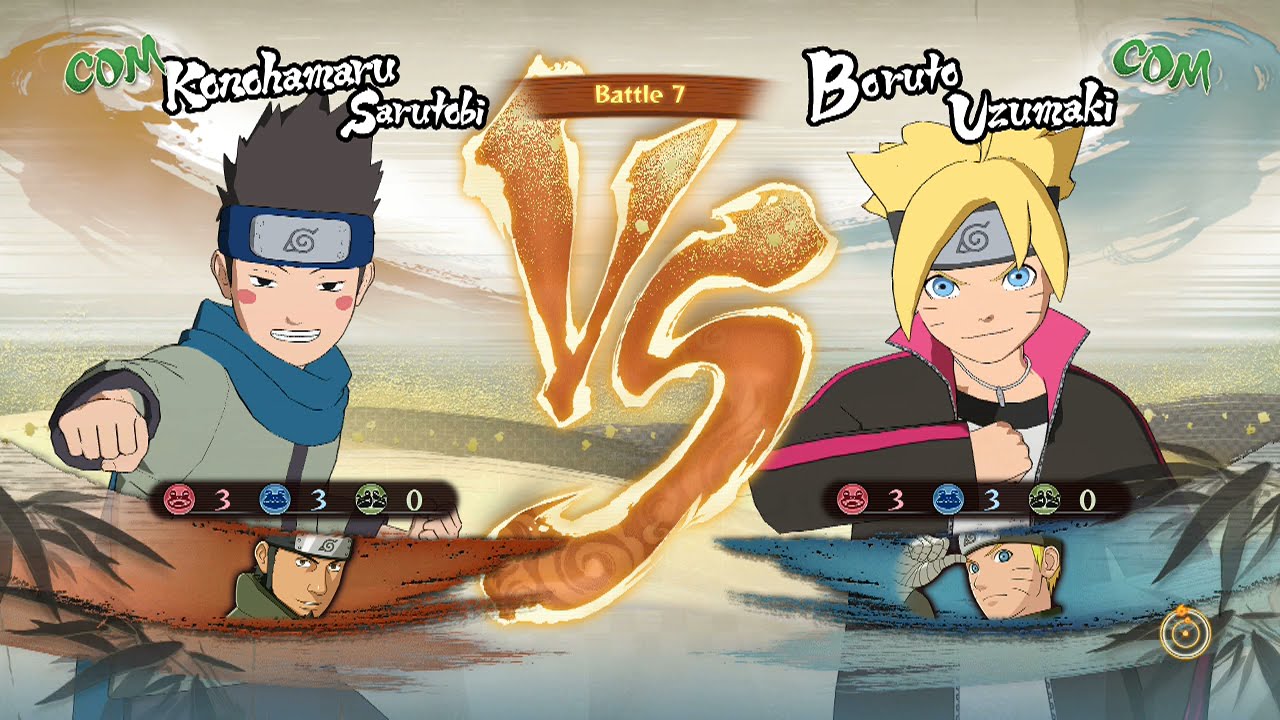Naruto Shippuden: Ultimate Ninja Storm 4, Konohamaru & Asuma VS Boruto & Naruto!