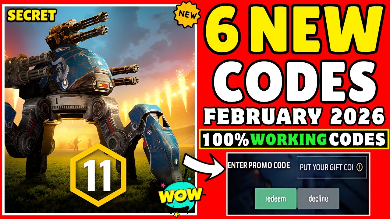 Рабочие коды War Robots на февраль (100%) - Подарочные коды War Robots 2026 - Код War Robots