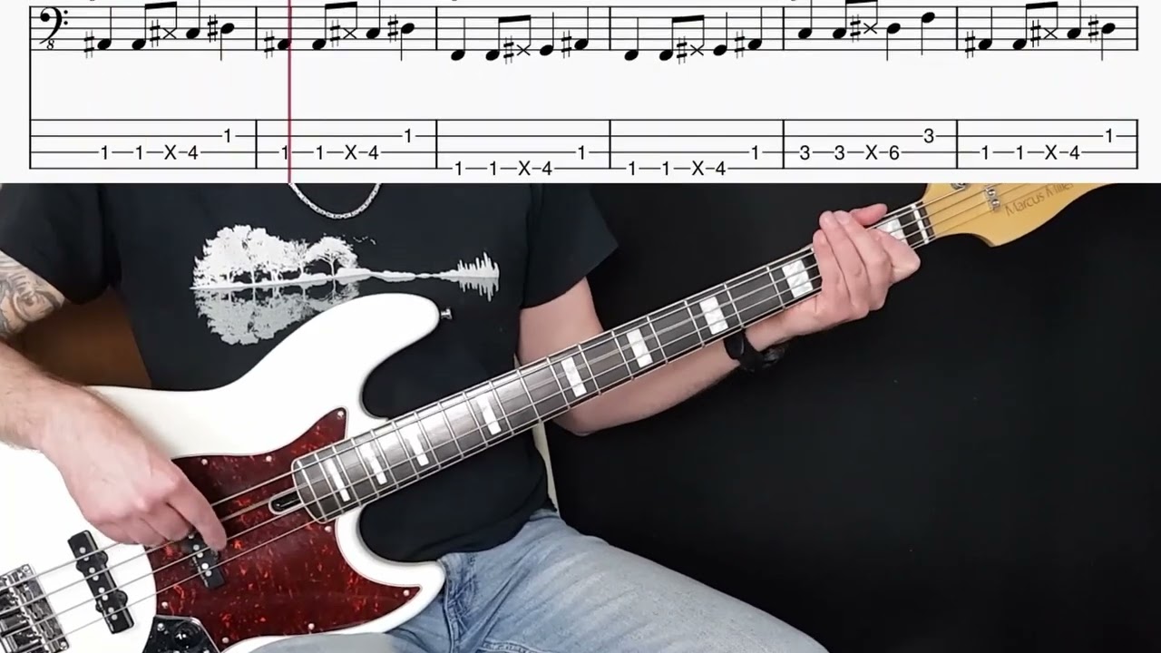 Booker T. & The MG's - Green Onions (Bass Cover, Rhythm Only) (Lesson w/ Tabs)