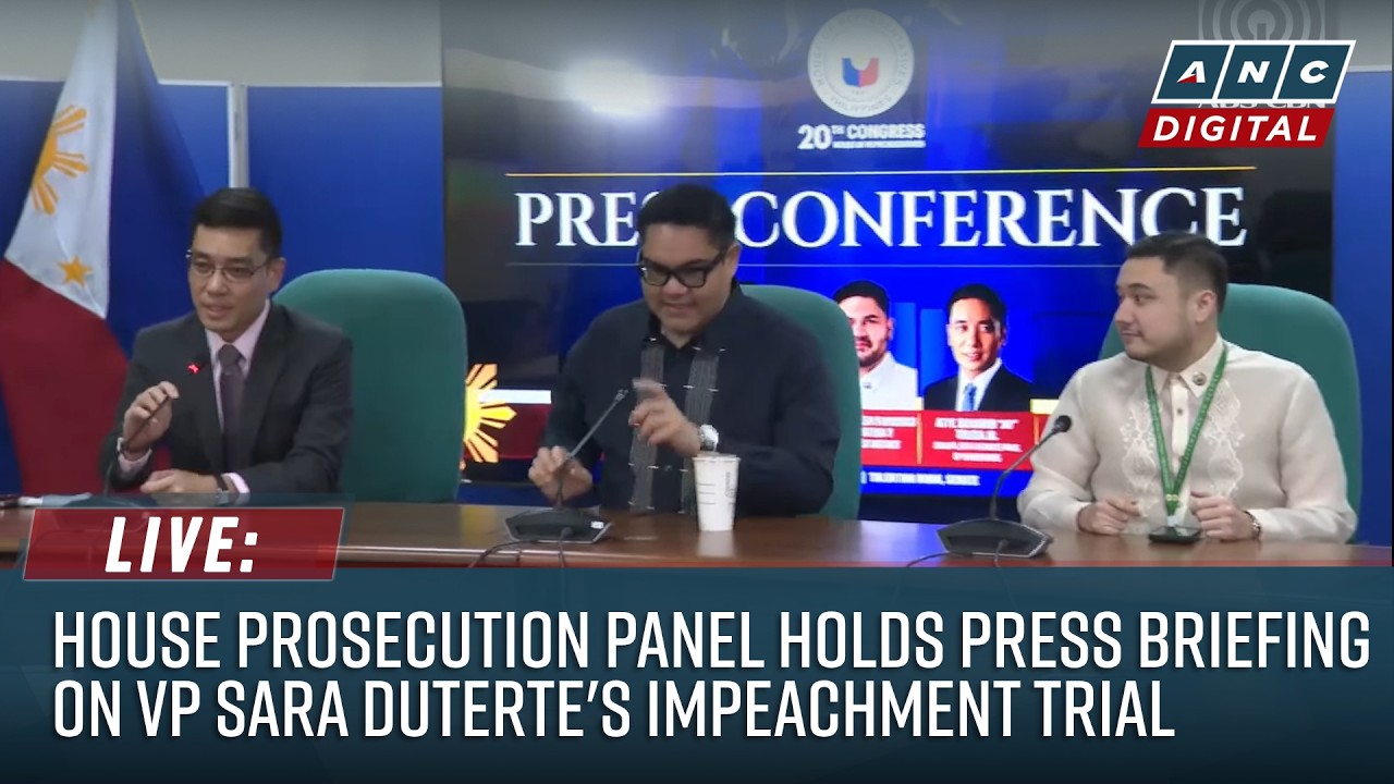 LIVE: House Prosecution Panel holds press briefing on VP Sara Duterte's Impeachment Trial | July 22