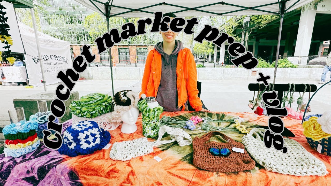 My FIRST crochet market!!! Prep | vlog | how much $$ I made