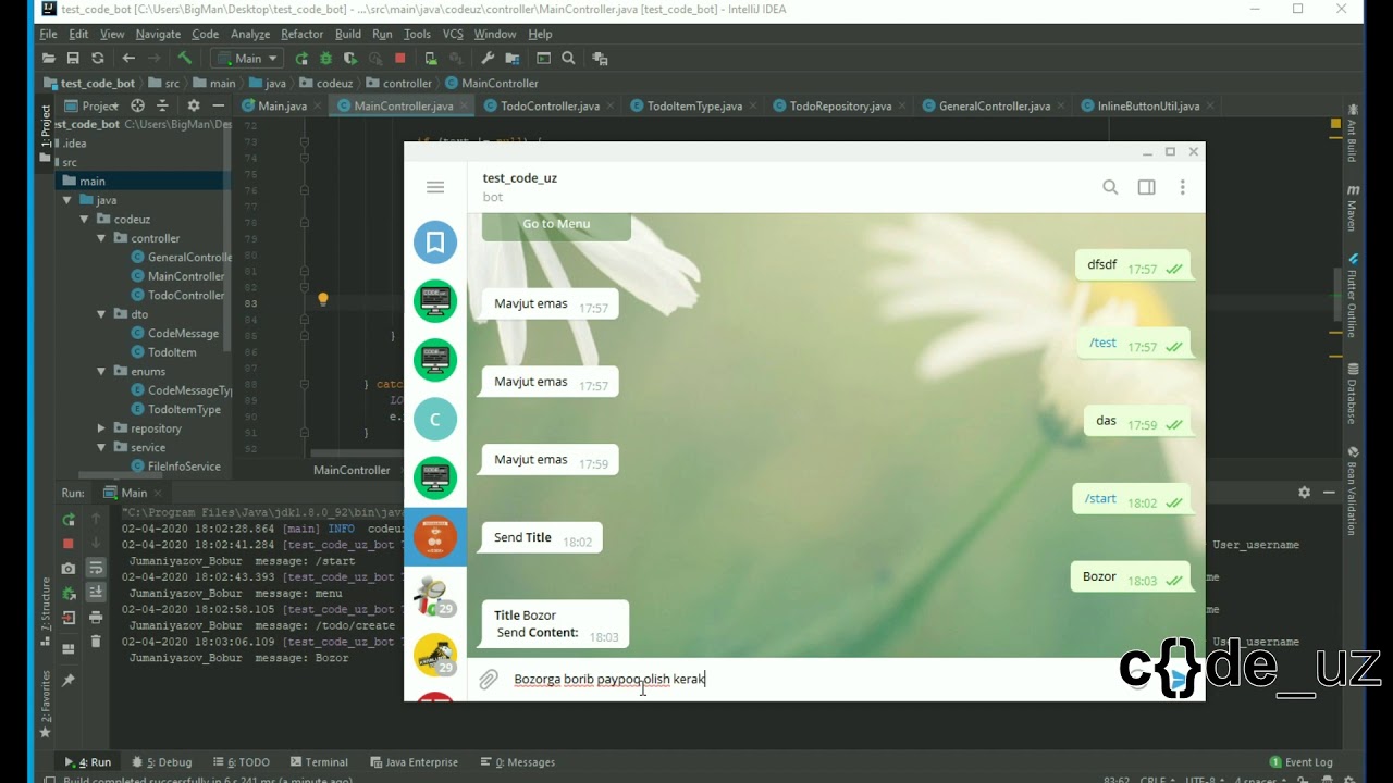 Telegram Bot. 22 - Log Config.