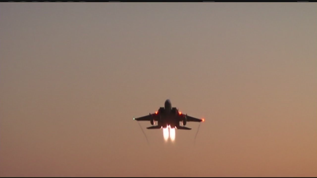 F-15 fighter jets fly over Westfield