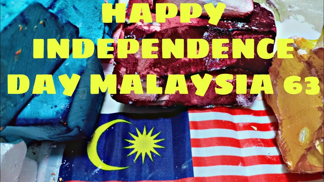 (ASMR) DYED GYM CHALK CELEBRATION FOR MALAYSIA 63rd INDEPENDENCE DAY ! 🇲🇾🇲🇾🇲🇾