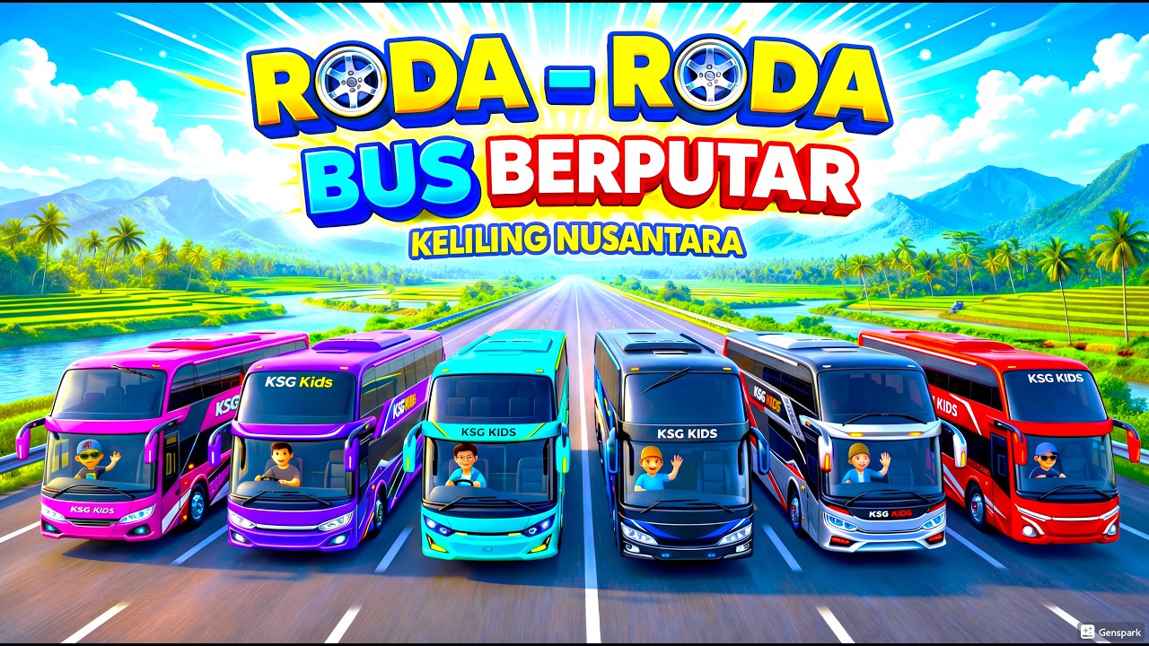 🎶 Roda-Roda Bis Berputar Keliling Nusantara 🚍 Lagu Anak Edukasi