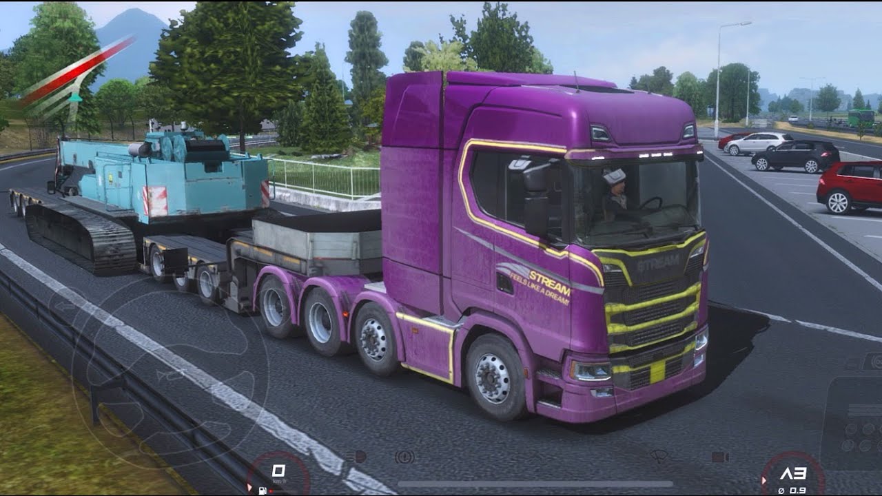 Heavy Crane 42t Transport (Job Required Level 30) Truckers Of Europe 3 - Mobile Gameplay