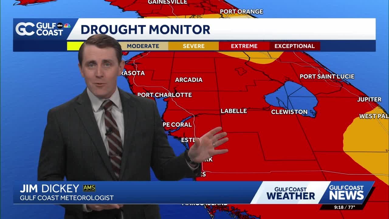 Extreme drought expands to all six counties on the Gulf Coast