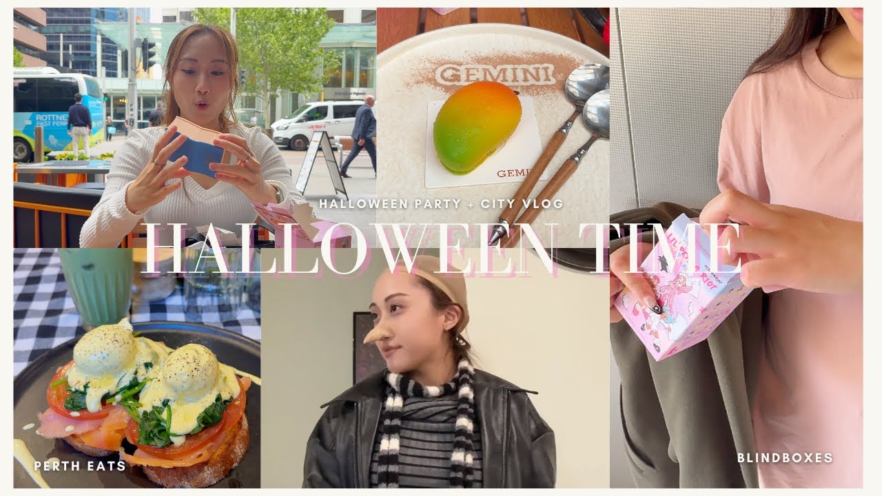 HALLOWEEN SLEEPOVER + PERTH EATS || chill vlog