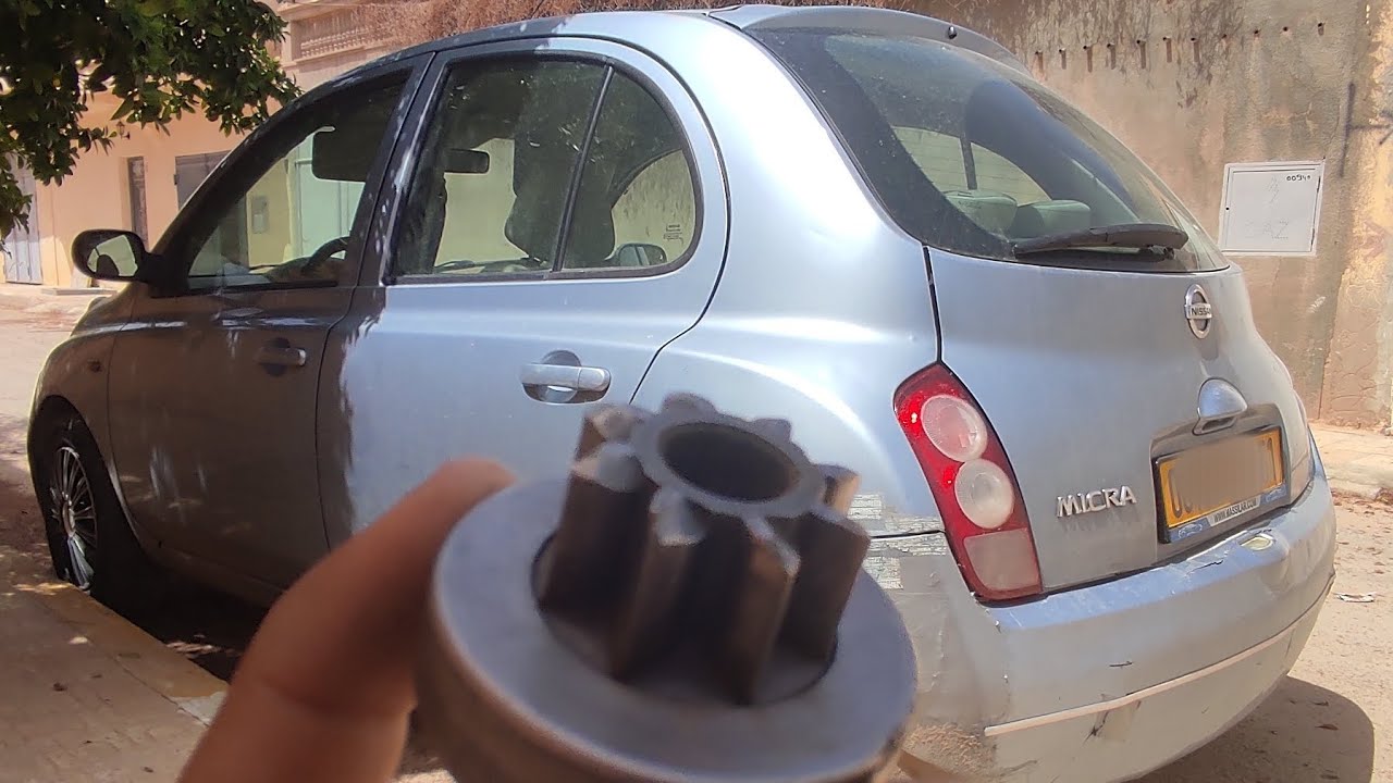 replacing starter bendix Nissan micra /changement bendix demarreur بانديكس نيسان ميكرا