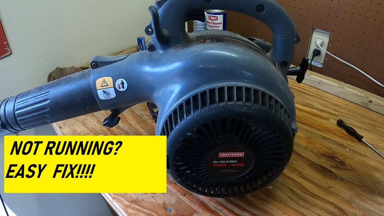 EASY fix for a Craftsman 25cc Blower That BOGS Down!!