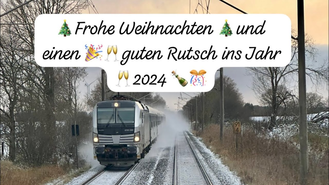 Streckenkunde Führerstandsmitfahrt Neumünster Hamburg Dammtor  Frohe Weihnachten 4K Vectron 193