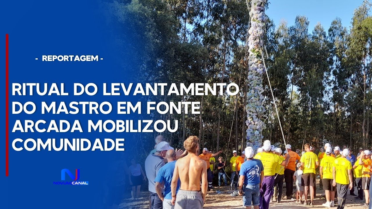 RITUAL DO LEVANTAMENTO DO MASTRO EM FONTE ARCADA MOBILIZOU COMUNIDADE