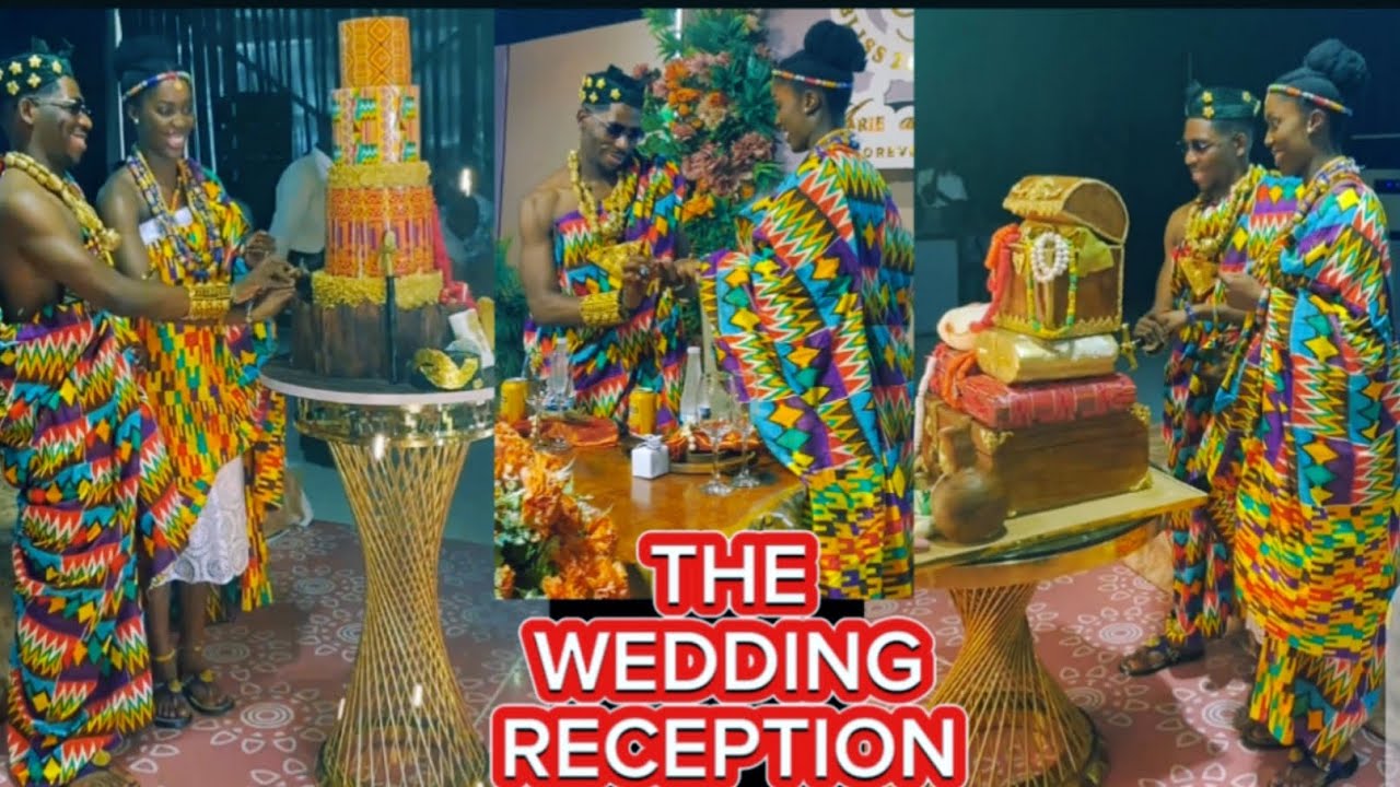 The KISSING & Cutting Of Cake At The RECEPTION Of Moses Bliss TRADITIONAL WEDDING #trend #mosesbliss