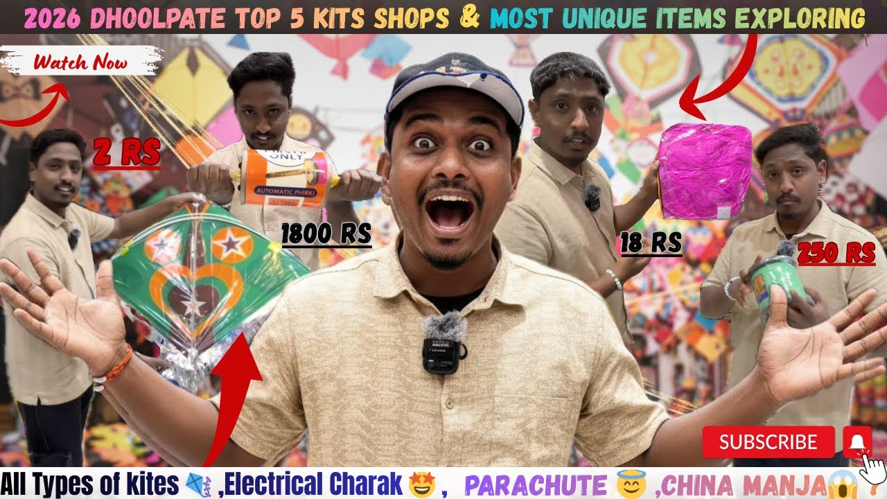 | 2026 Dhoolpate Top 5 Kits Shops & Most Unique Items Exploring | electrical charak ,China Manja ?| 