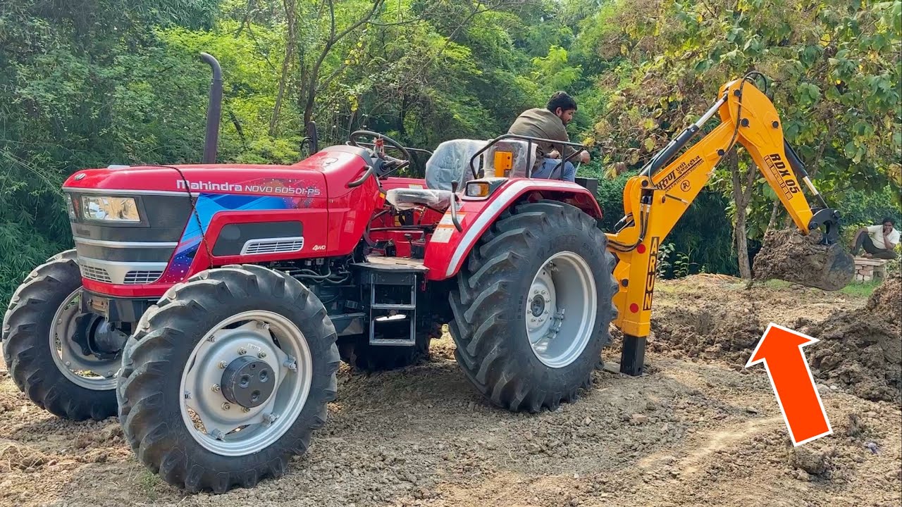 बड़े काम की छोटी सी मशीन Tractor JCB | Mahindra Arjun Novo 605 4x4 सबसे सस्ती JCB