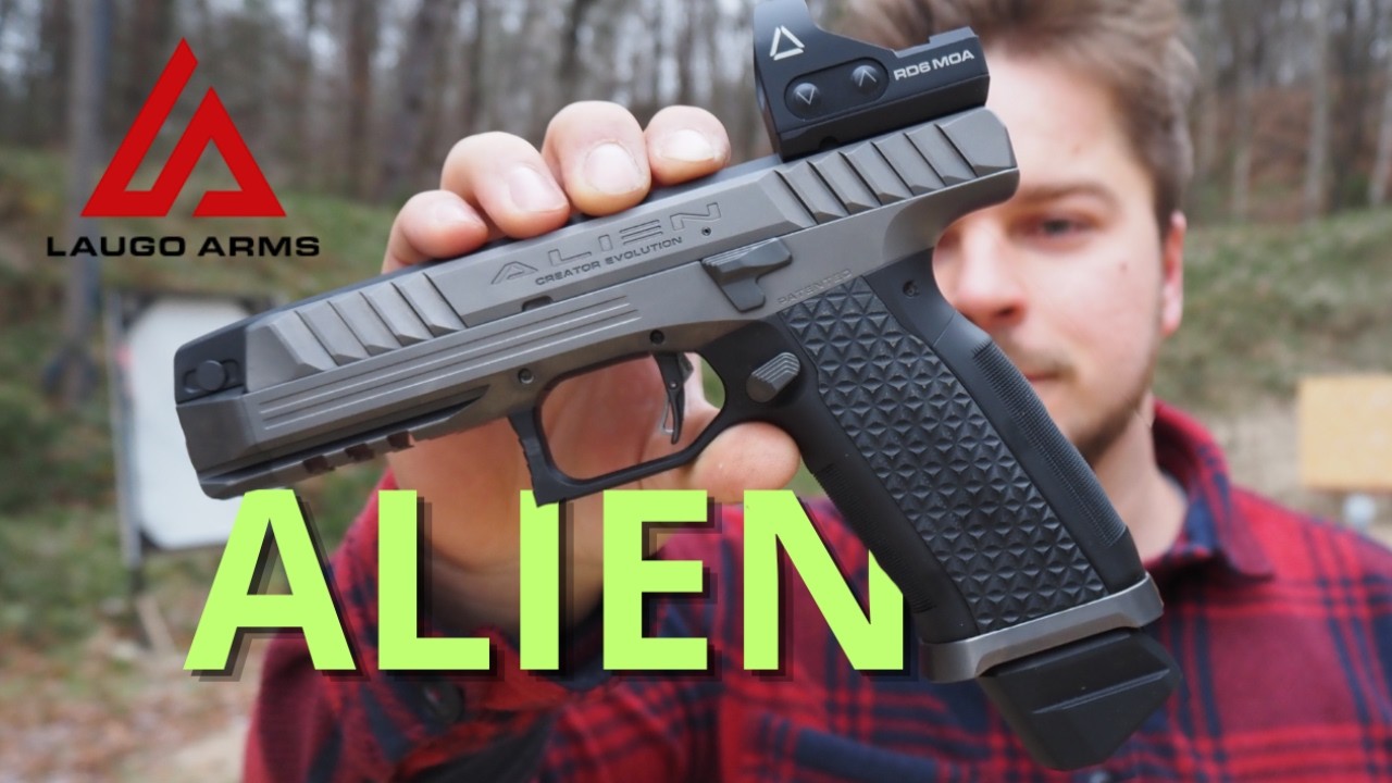 Laugo Alien - pistolet z wysokiej p&oacute;łki w rękach zwykłych strzelc&oacute;w